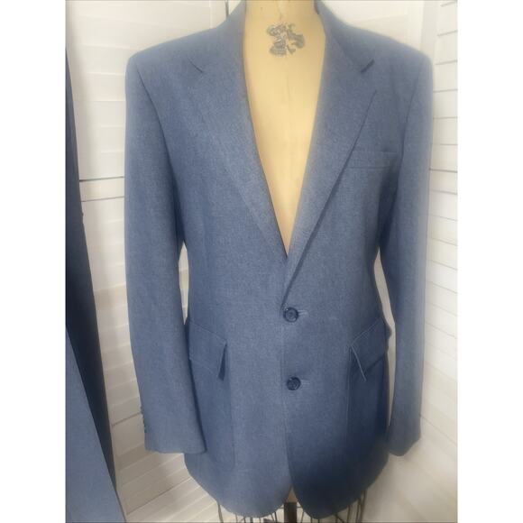 Vintage 2 Piece Levi’s Menswear Action Suit Blue Jacket Sport Coat Pants 40L - Picture 2 of 12